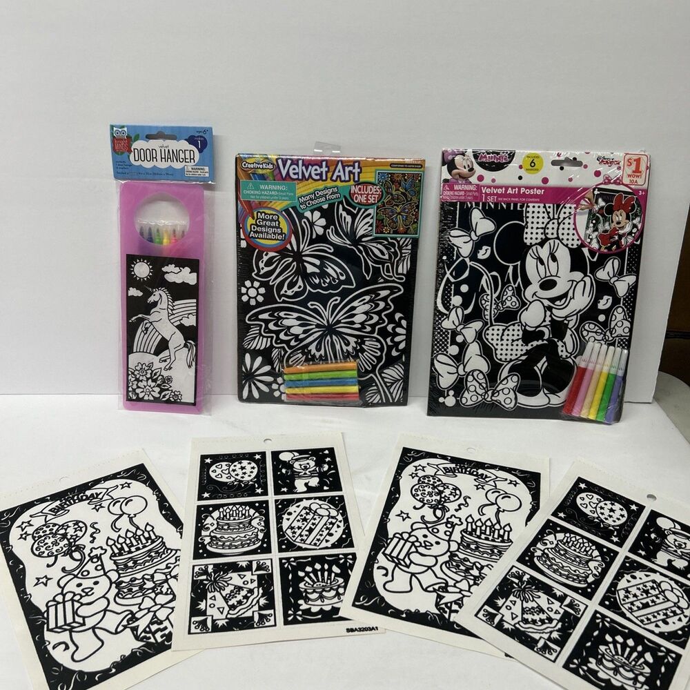 Kids Velvet Art Lot